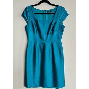 Tahari ASL Turquoise Jewel Tone Cap Sleeve Cocktail Dress Women's Size 6P